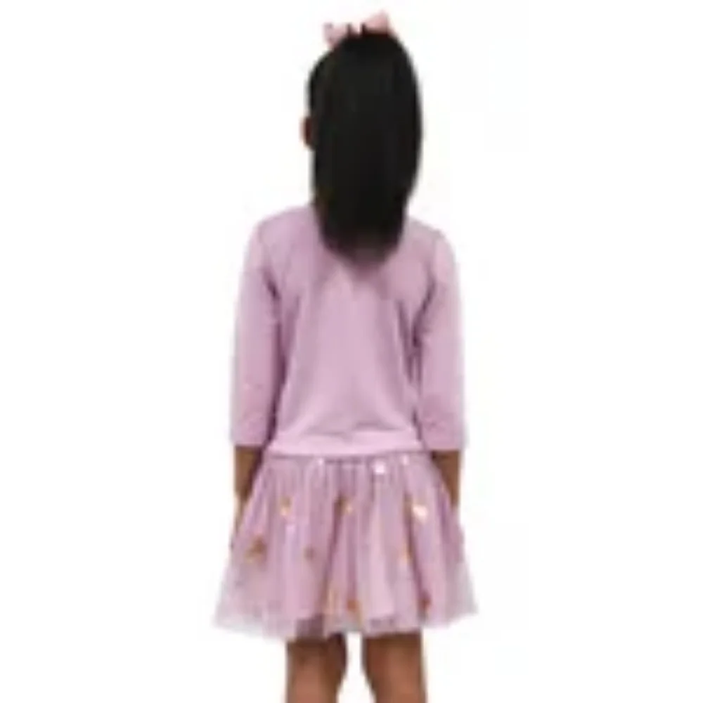 Zunie Kids' Long Sleeve Dropwaist Tutu Dress